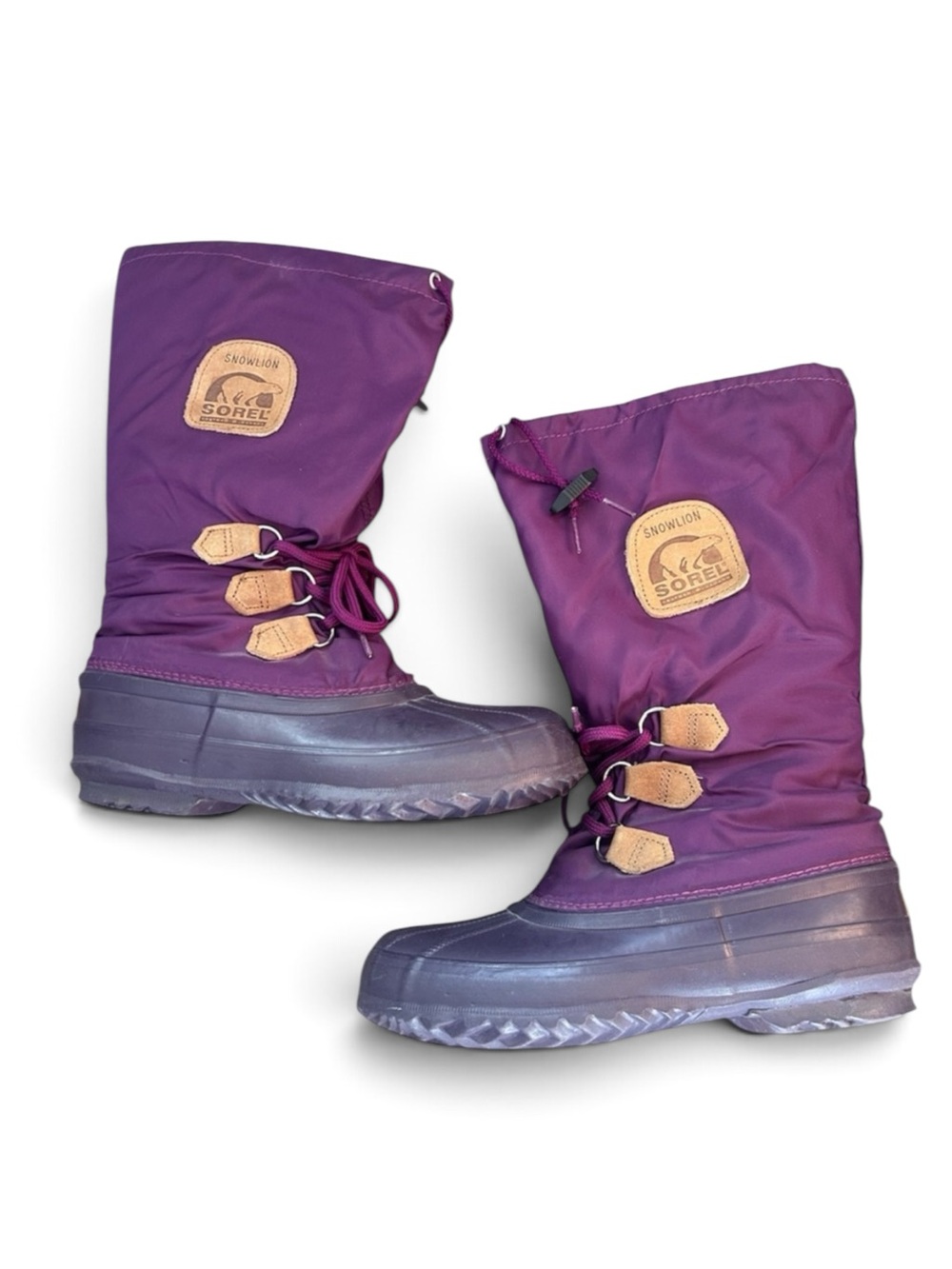 Sorel Vintage Snowlion Purple Waterproof Winter Boots Size 8 Kaufman Canada